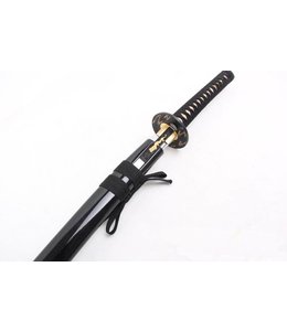 Zwart Samurai katana zwaard met kogatana mes