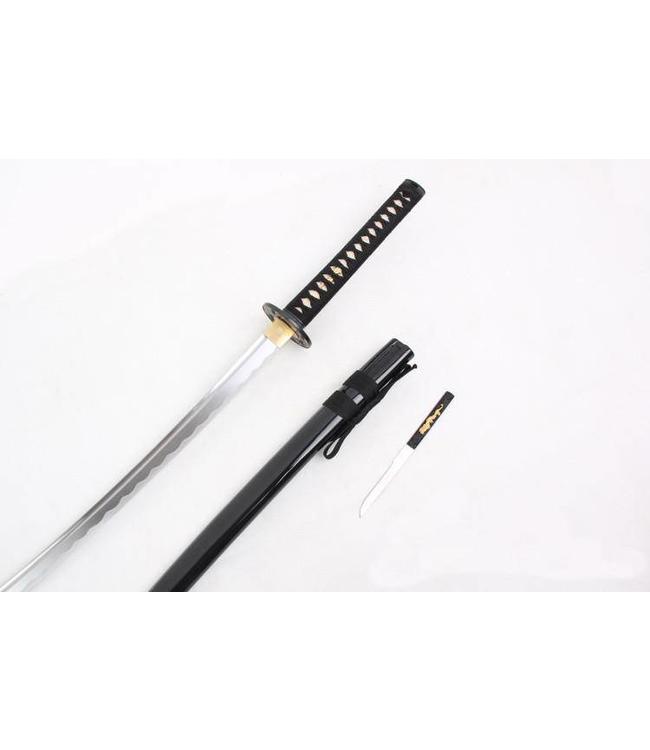 Schwarz Samurai katana schwert mit kogatana messer