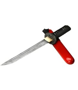 Damast tanto knife red