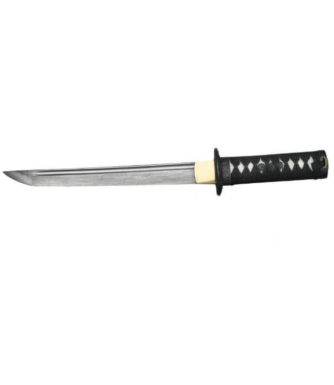Damast tanto mes, zwart 1065 carbon