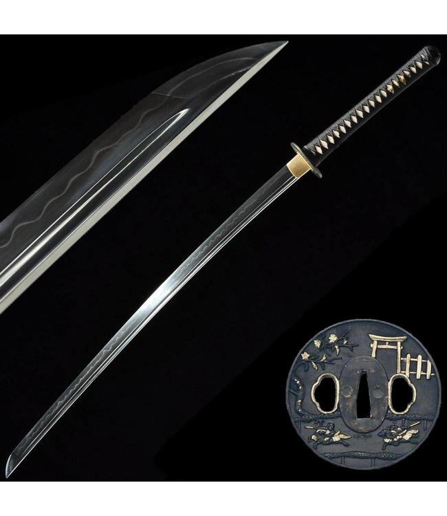 T10 steel sword clay tempered temple