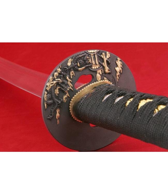 Red Damast samurai sword