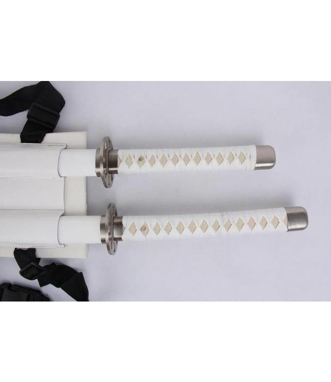 White amurai sword set