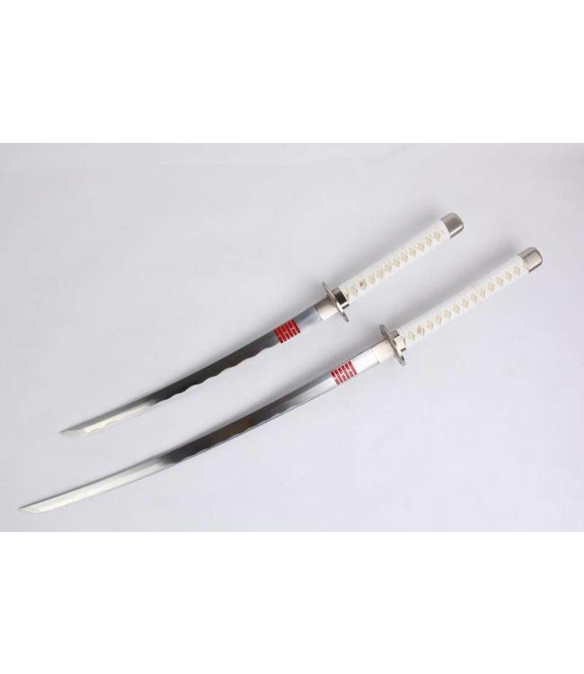 White amurai sword set
