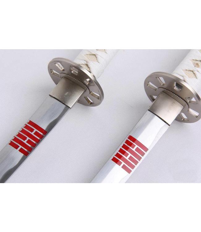 White amurai sword set