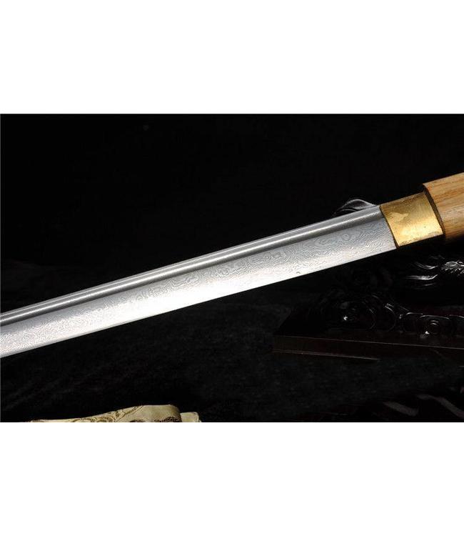 Samurai Shirasaya zwaard Damast hout