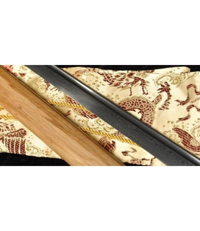 Samurai Shirasaya zwaard Damast hout