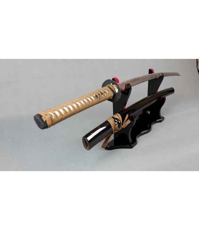 Brown Damascus Steel samurai sword