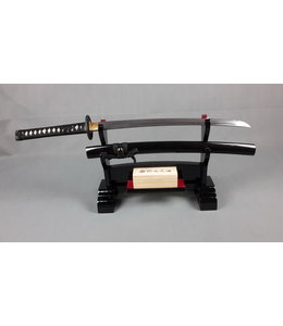 Wakizashi Damast staal samurai zwaard