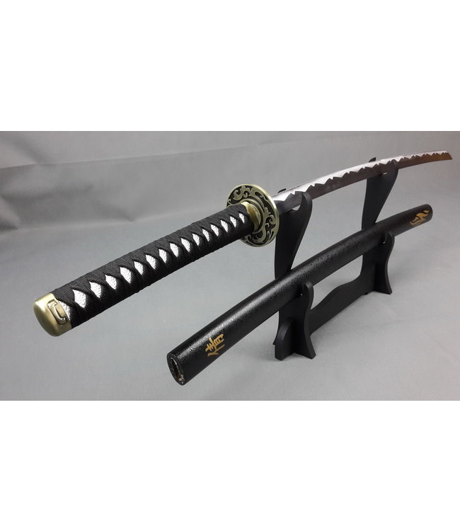 Zwart rvs samurai zwaard met japans teken