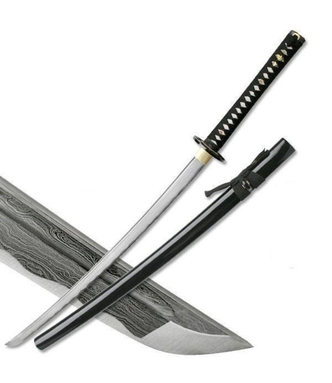 Mus Damast samurai katana zwaard