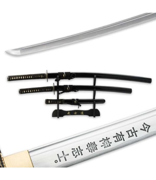 Samurai zwaarden Set zwart