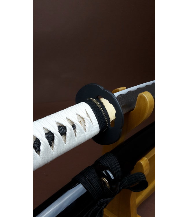 Damast Zwart Wit katana zwaard Zwaarden kopen Zwaarden Samurai