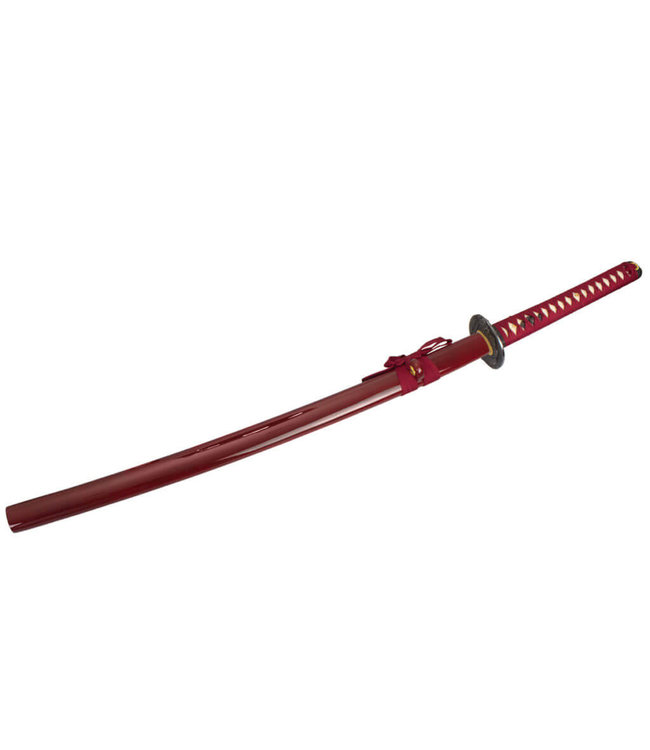 Samurai katana zwaard met rode saya