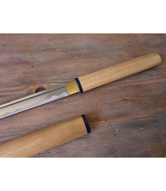 Recht Samurai Shirasaya wakizashi licht hout