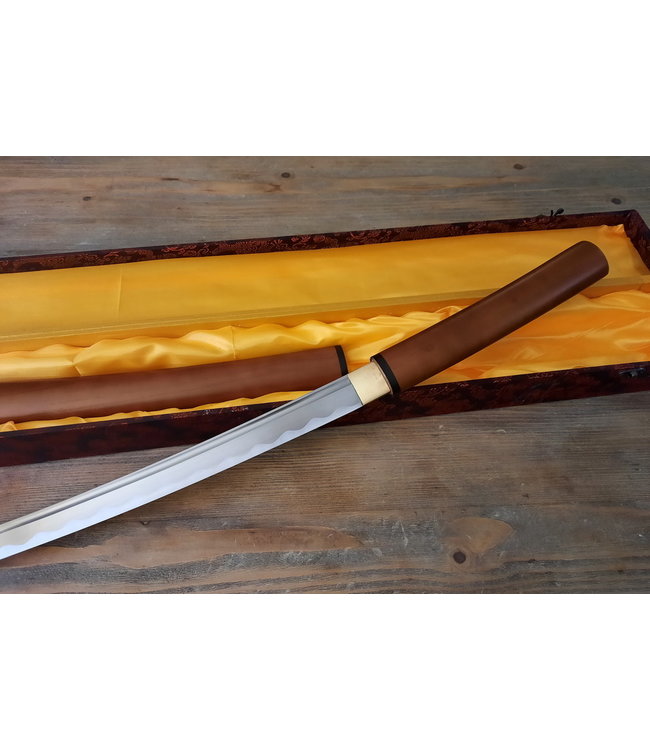 Samurai Shirasaya wakizashi zwaard bruin