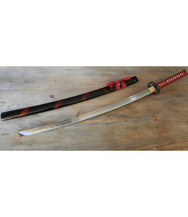 Red stripes samurai zwaard