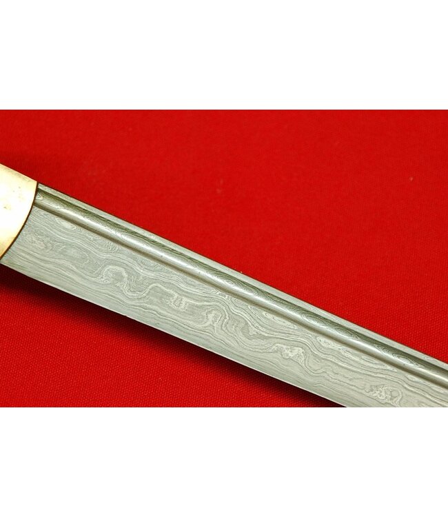 Damast tanto mes, zwart 1065 carbon