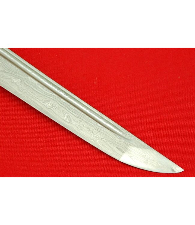 Damast tanto mes, zwart 1065 carbon