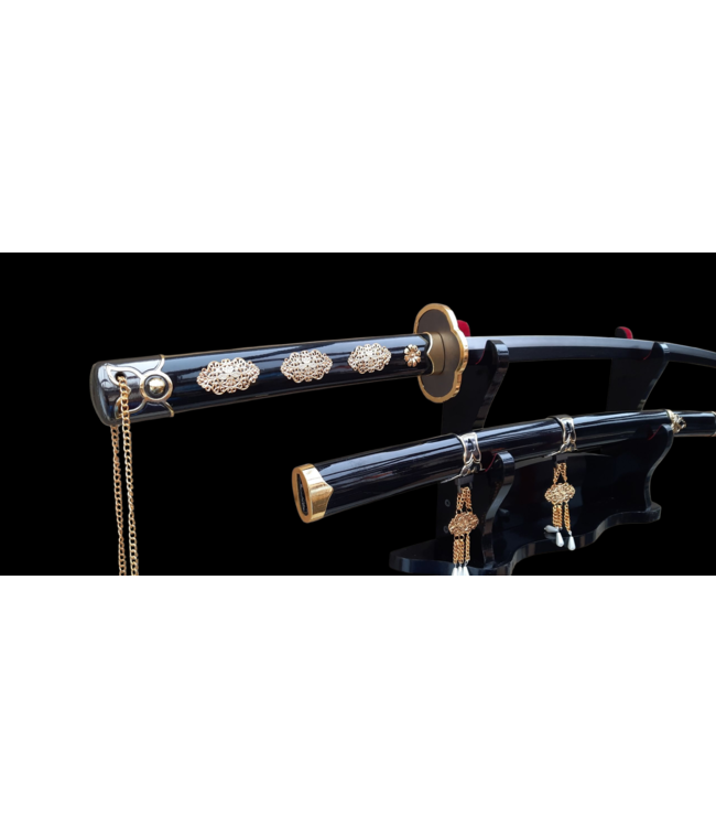 Zwart parel katana zwaard