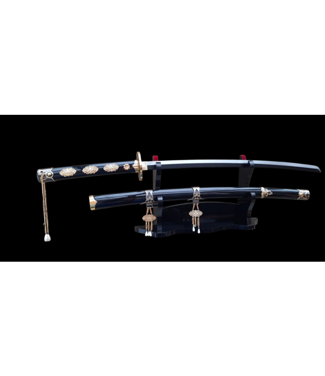 Zwart parel katana zwaard