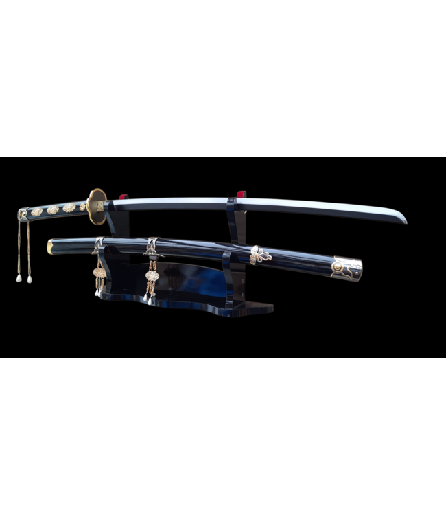 Zwart parel katana zwaard