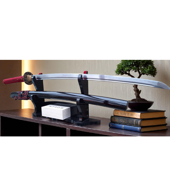 T10 staal Red Black katana