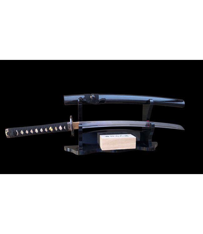 Wakizashi samurai zwaard damast staal