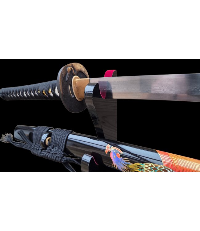 Damast staal Feniks katana zwaard