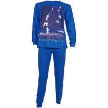 Voetbal kinder pyjama blauw
