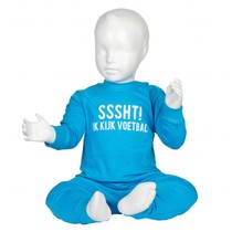 Sssht ik kijk voetbal kinderpyjama Blauw