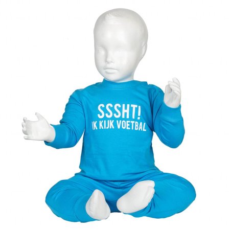 Fun2Wear Fun2Wear Sssht ik kijk voetbal kinderpyjama Blauw