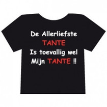 De allerliefste Tante t'shirt zwart