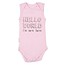 Frogs and Dogs Frogs and Dogs Romper Hello World Rose