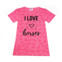 Fun2Wear Love horses azalea pink