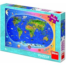 Puzzel Wereldkaart 300 XLstukjes