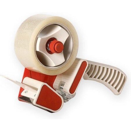 verpakkingstaperoller met 2 rollen tape - Klusmateriaal - Verpakkingsmateriaal - Inpakmateriaal - Verpakkingsbenodigdheden - Verpakkingstape rollers/dispensers - Handrollers/handdispensers