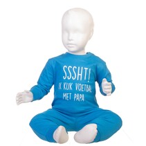 Sssht ik kijk voetbalmet papa blauw