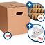 20x KlikKlak® budget verhuisdoos + 2kg papier + 2 vakverdeling - 48x32x33