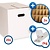 20x KlikKlak® premium verhuisdoos + 2kg papier + 2 vakverdeling - 48x32x33