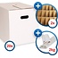 20x KlikKlak® premium verhuisdoos + 2kg papier + 2 vakverdeling - 48x32x33