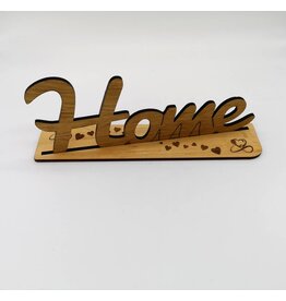 Schriftzugdekoration "Home" aus Holz