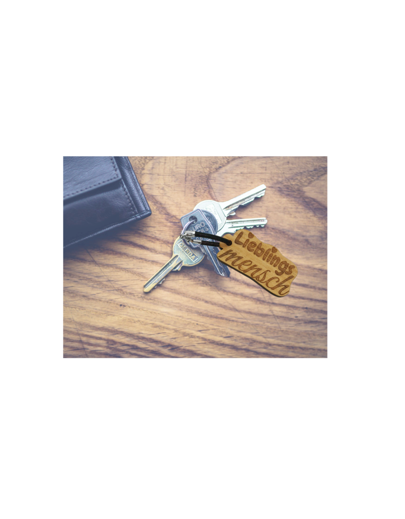 KS Laserdesign Bereite deinem Lieblingsmenschen eine Freude mit dem Schlüsselanhänger aus Holz mit rückseitiger Wunsch Gravur!