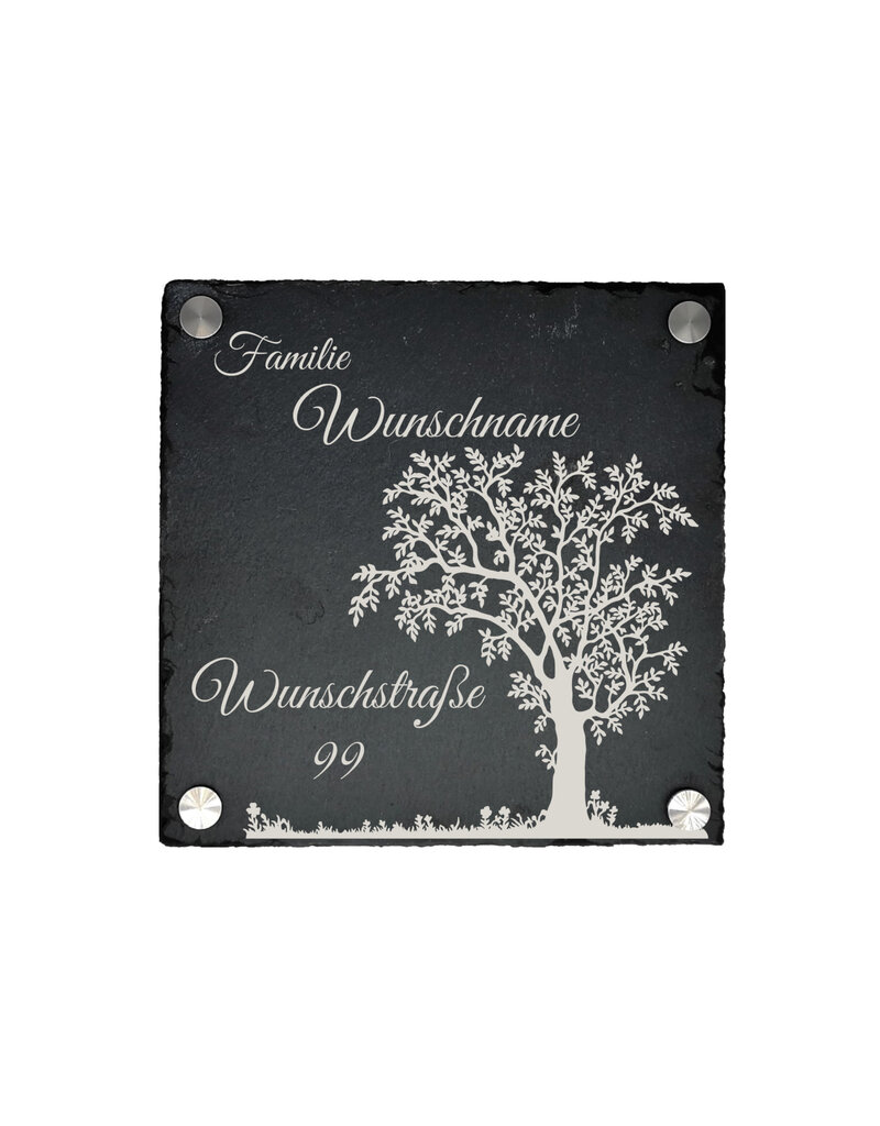 KS Laserdesign Personalisiere dein Türschild aus Schiefer mit individueller Gravur !