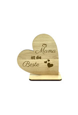 KS Laserdesign Das Deko Herz mit Schriftzug Mama ist die beste eignet sich als hervorragendes Geschenk zu vielen Anlässen!