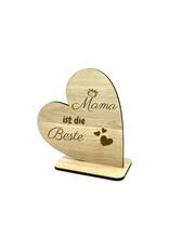 KS Laserdesign Das Deko Herz mit Schriftzug Mama ist die beste eignet sich als hervorragendes Geschenk zu vielen Anlässen!