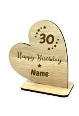 KS Laserdesign Personalisiere das Deko Herz zum 30. Geburtstag mit Wunschname für dein einzigartiges Geschenk!