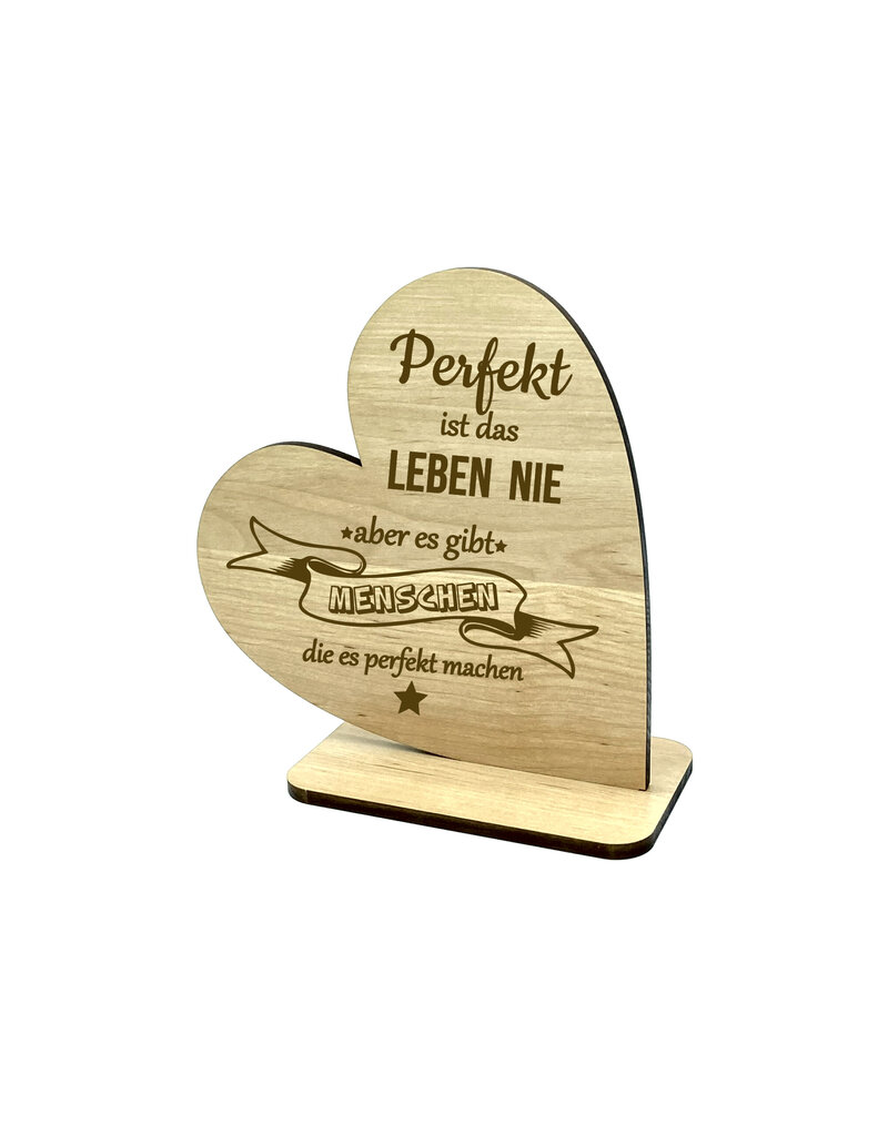 KS Laserdesign Das Deko Herz mit schönem Spruch graviert eignet sich als Geschenk zu vielen Anlässen!