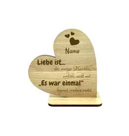 KS Laserdesign Deko Herz "zur Liebe" persönliche Gravur