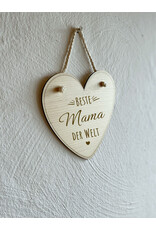 KS Laserdesign Das Deko Herz zum Hängen mit Gravur eignet sich hervorragend als Geschenkidee für die beste Mama der Welt!